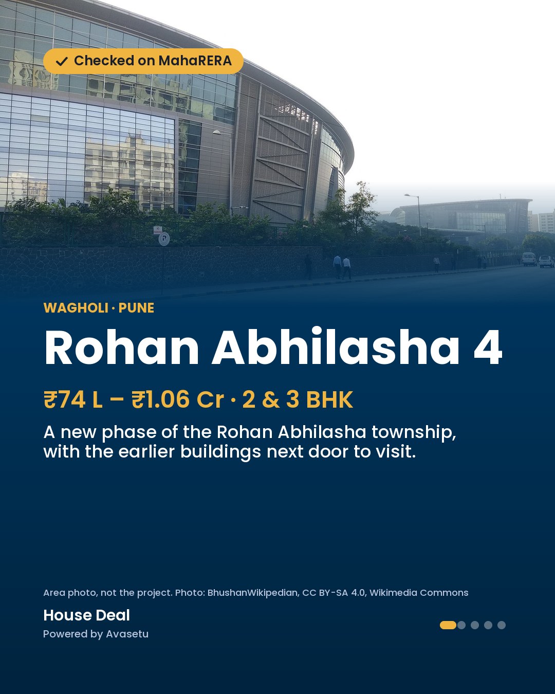 Rohan Abhilasha 4, Wagholi: ₹74 L – ₹1.06 Cr, 2 & 3 BHK.