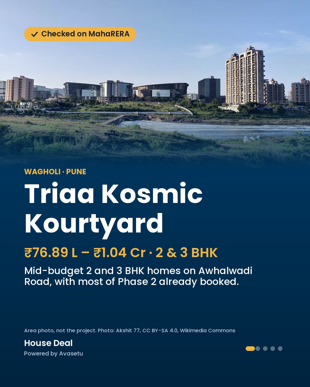 Triaa Kosmic Kourtyard, Wagholi: ₹76.89 L – ₹1.04 Cr, 2 & 3 BHK.