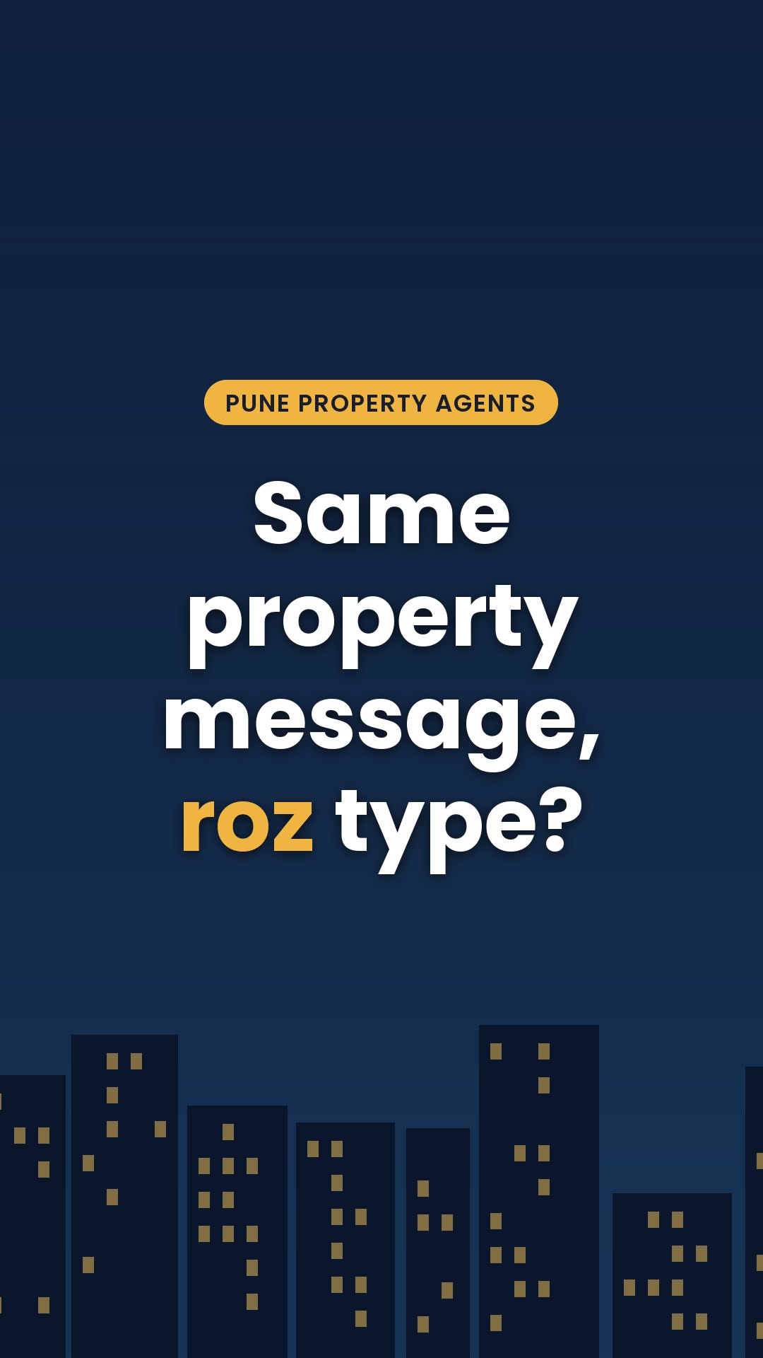 Still typing the same property message for every group?
