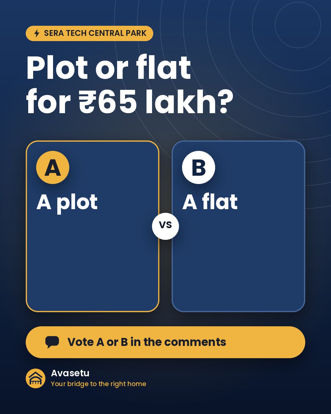 Plot or flat for ₹65 lakh?