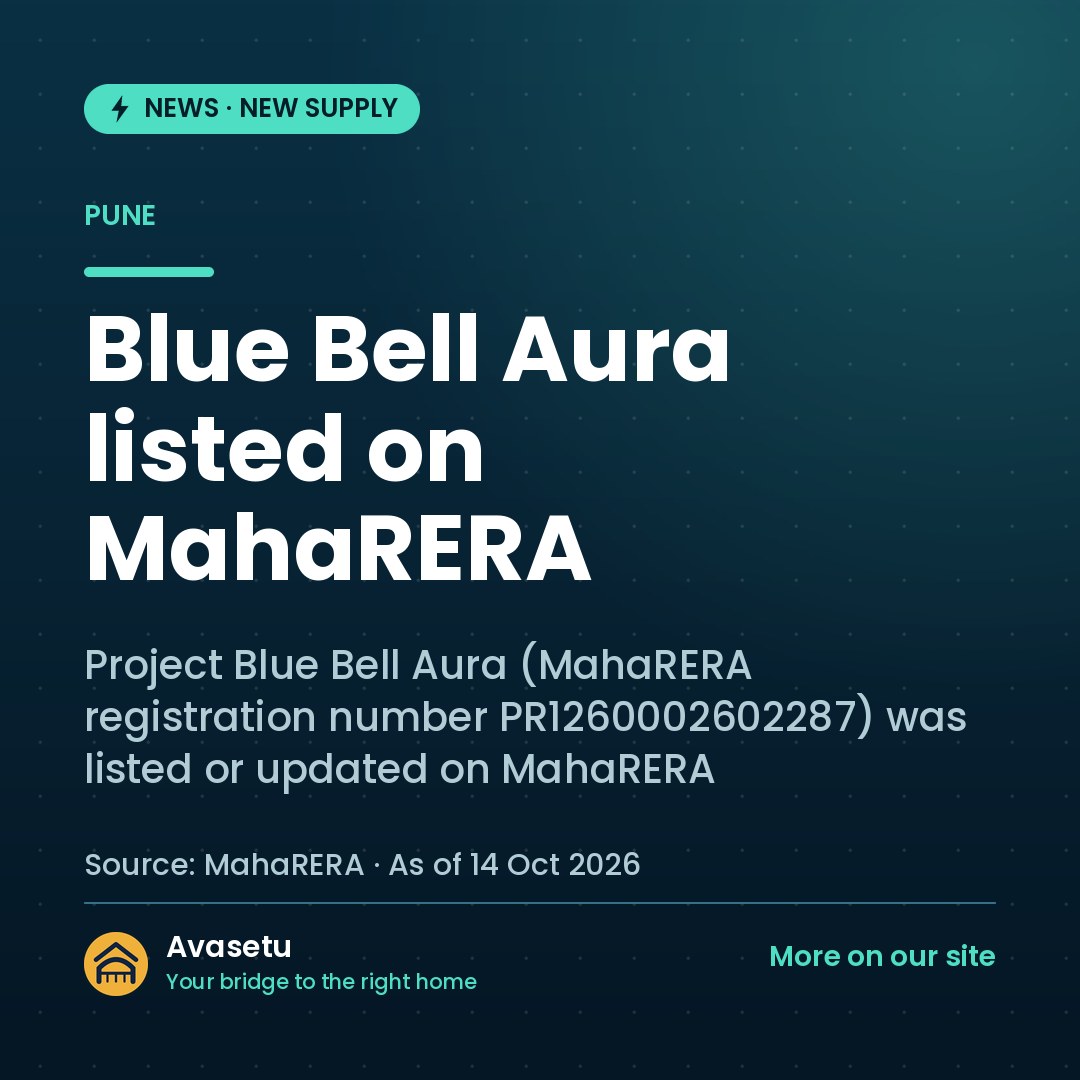 Blue Bell Aura listed on MahaRERA